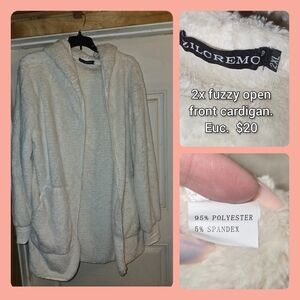 Zilcremo Women's Cozy Cream Hooded Cardigan